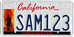 California firefighters license plate.
