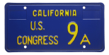 United States House of Representatives license plate (blue).
