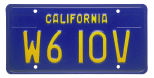 Amateur radio license plate (blue).