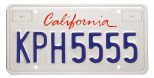 Citizens band radio license plates (script).