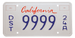 New vehicle distributor license plate (script).