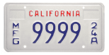 Manufacturer license plate (block).