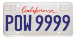 Ex-Prisoner of War license plate (script).