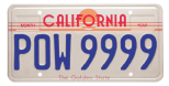 Ex-Prisoner of War license plate (sun).