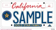 Gold Star Family license plate.
