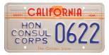 Honorary Consul Corps license plate.