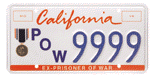 Ex-Prisoner of War license plate (block).