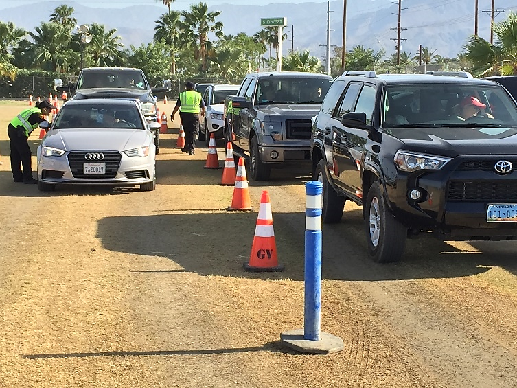 Image of a checkpoint at the Stagecoach music festival