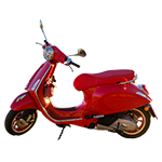 Red scooter