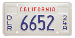 Dealer license plate (block).