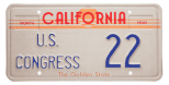 United States House of Representatives license plate (sun).